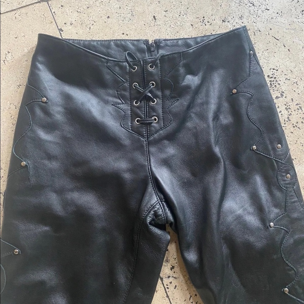 Y2K Bebe leather pants